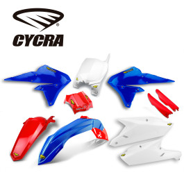 Kit Plástico Cycra para Yamaha YZF250/450 14/17 Azul/Vermelho/Branco com Number Plate Frontal + Protetor de Bengala