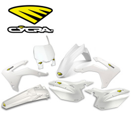 Kit Plástico Cycra para Honda CRF250 10/13 CRF450 09/12 Branco com Number Plate Frontal