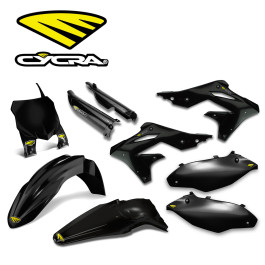Kit Plástico Cycra para Kawasaki KXF250 13/16 Preto com Number Plate Frontal e Protetor de Bengala