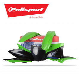 Kit Plástico Polisport para Kawasaki KXF250 09/12 Preto e Verde