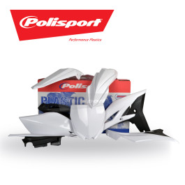 Kit Plástico Polisport para Yamaha YZF250 10/13 Branco e Preto
