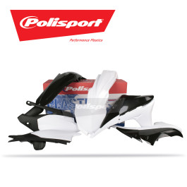 Kit Plástico Polisport para Yamaha YZF450 10/13 Branco e Preto