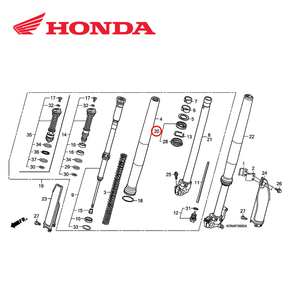 Kit Retentor de Garfo e Pó Original Honda para CRF250 04/09 CRF450 04/08
