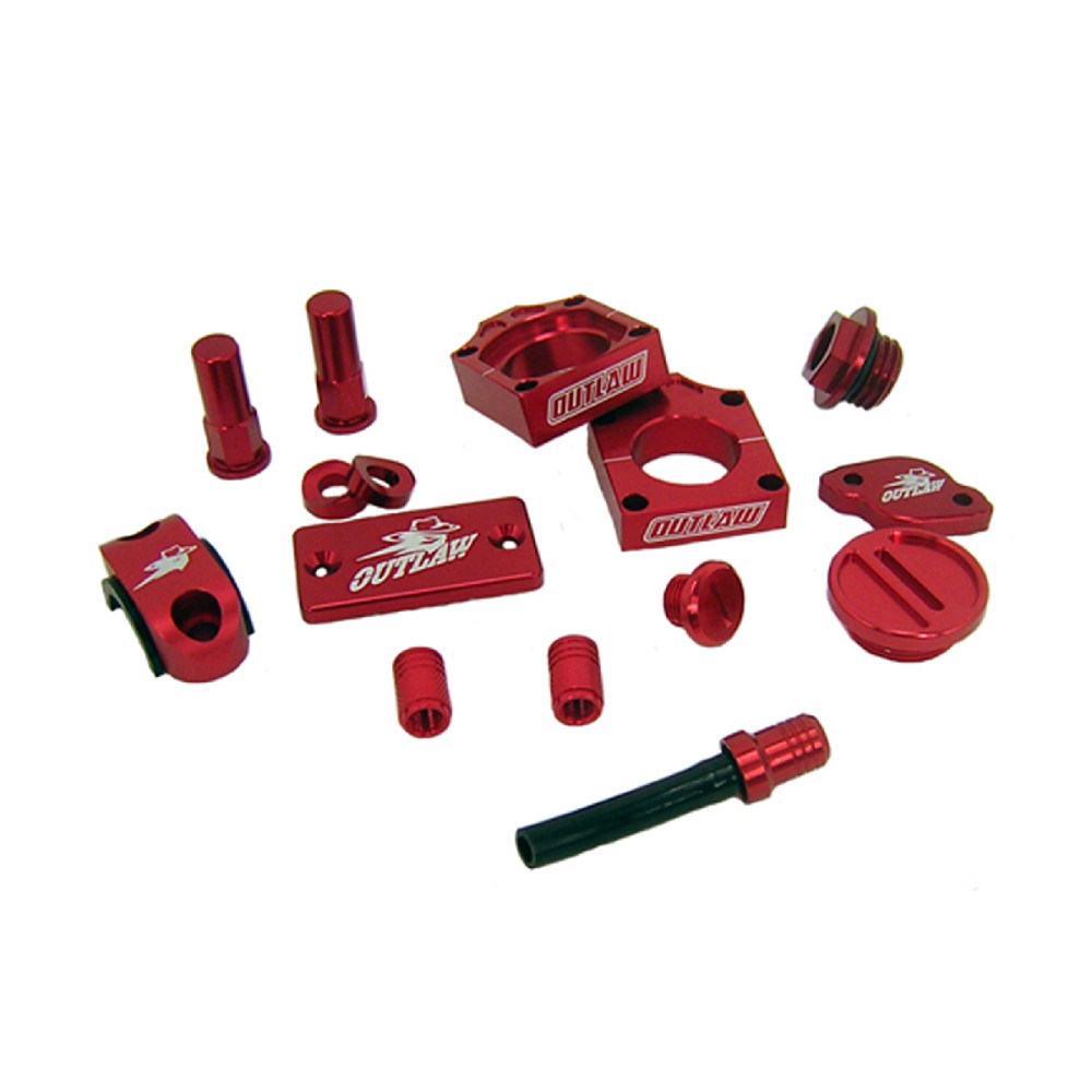 Kit de Peças Outlaw Anodizadas para Suzuki RMZ 250 07/09 RMZ 450 05/09-Vermelho
