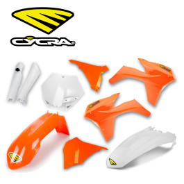 Kit Plástico Cycra KTM 11/12 Réplica Com Number Plate Frontal E Protetor De Bengala 