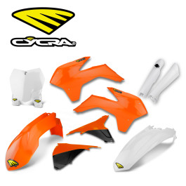 Kit Plástico Cycra KTM SX/SXF 13/15 Réplica com Number Plate Frontal   Protetor Bengala
