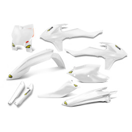 Kit Plástico Cycra para KTM SX/SX-F/XC/XC-F 125-500 16/18 Branco com Number Plate Frontal e Protetor de Bengala