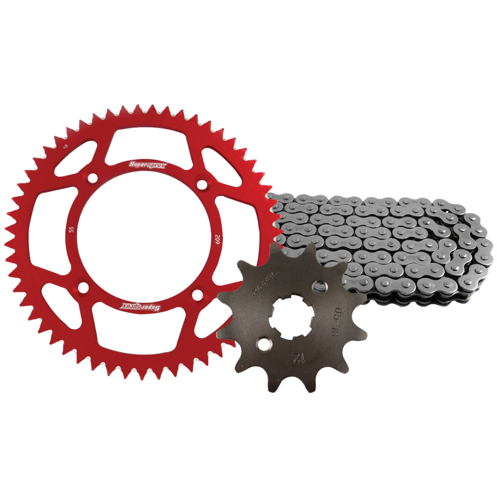 Kit Relação Para CRF 230 - Coroa Supersprox De Alumínio - Pinhao JDR - Corrente RCC Com Retentor