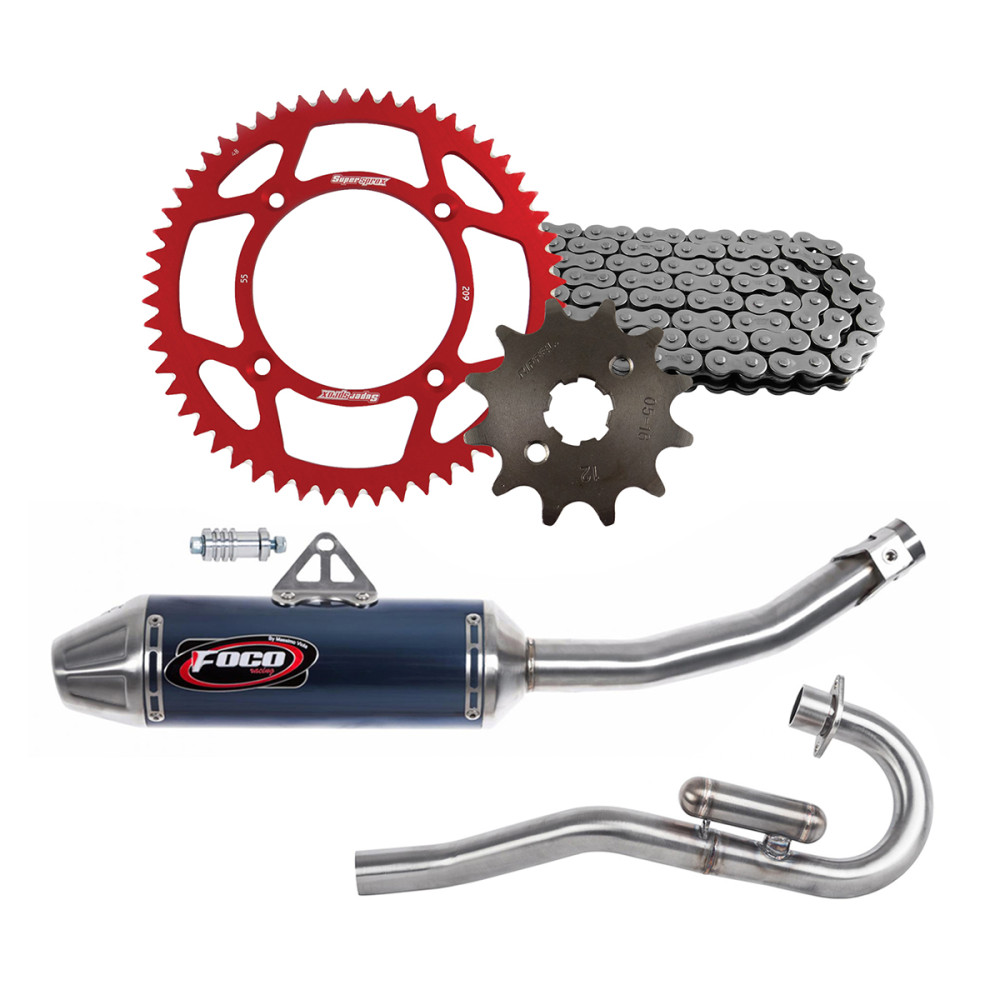 Kit Ponteira E Relação Para CRF230 (Corrente Sem Retentor)