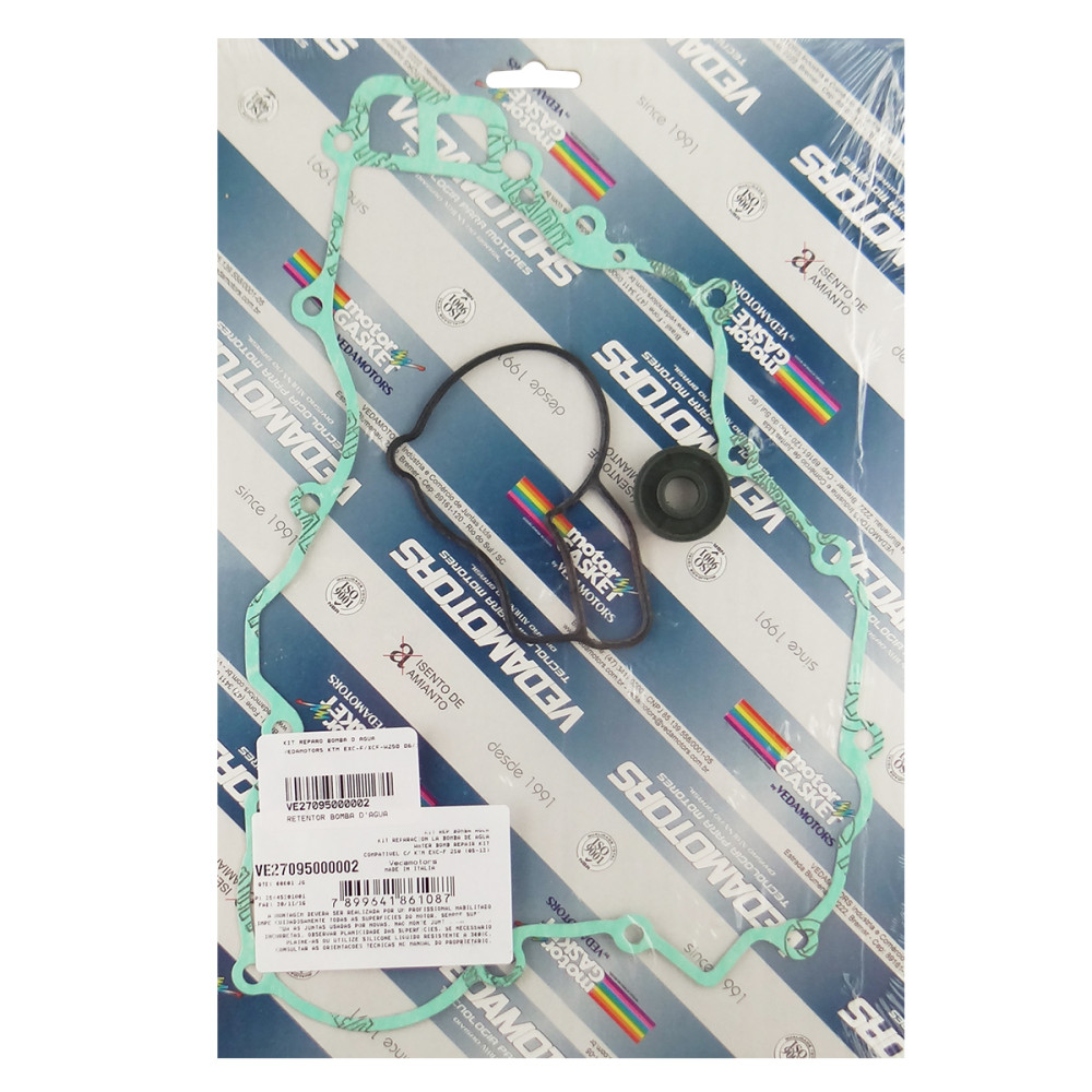 Kit Reparo da Bomba D'Água Vedamotors KTM EXC-F/XCF-W250 06/13 XC-F250 07/12 SX-F250 05/12