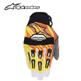 Luva Alpinestars Techstar 2014-Branco/laranja-G