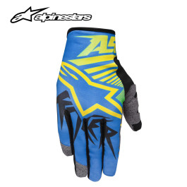 Luva Alpinestars Racer Braap 2015-Amarelo/Azul/Lima-GG