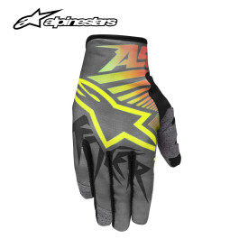 Luva Alpinestars Racer Braap 2015-Amarela/Cinza/Vermelha-G