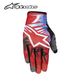 Luva Alpinestars Racer Braap 2015-Vermelha/Branca/Azul-GG