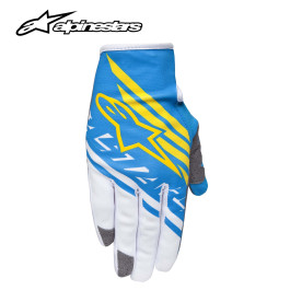 Luva Alpinestars Supermatic 2015-Azul/Branca/Amarela-M