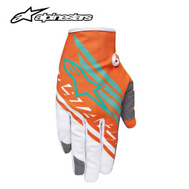 Luva Alpinestars Supermatic 2015-Laranja/Branca/Verde-GG