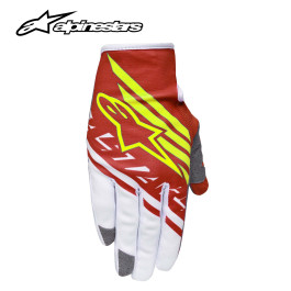 Luva Alpinestars Supermatic 2015-Vermelha/Amarela/Branca-G