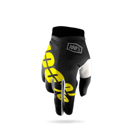 Luva 100% Itrack-Preta/Amarela-GG