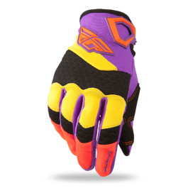 Luva Fly Racing F-16-Amarelo/Roxo-P