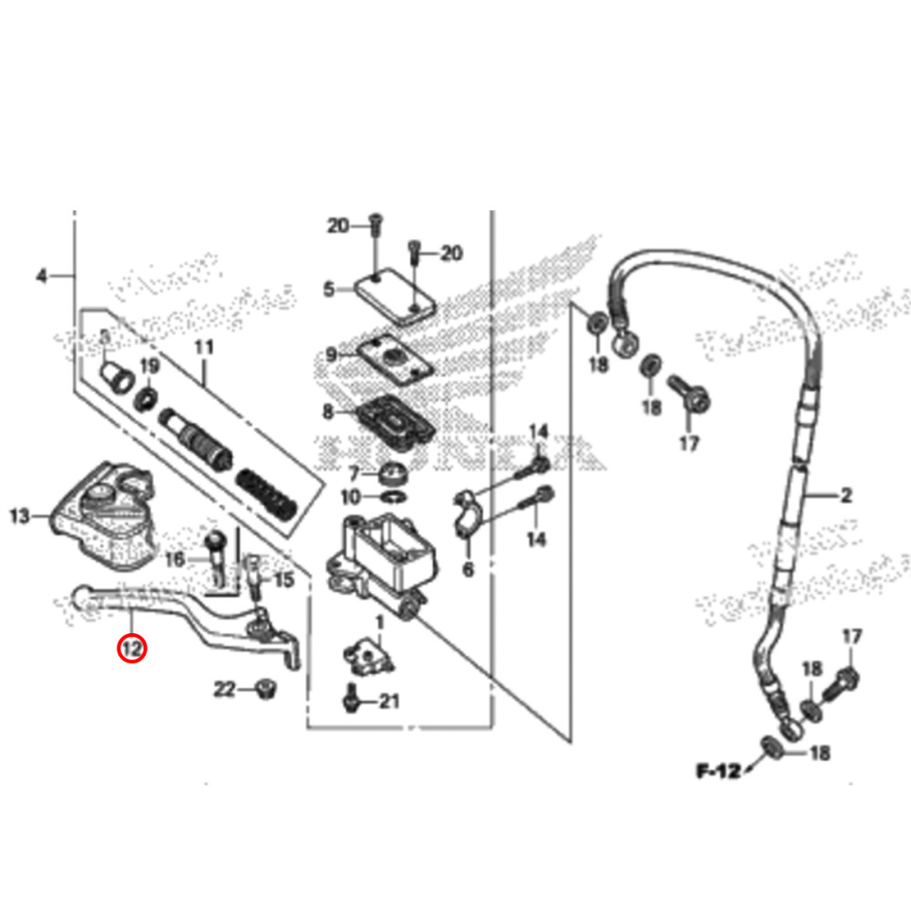 Manete de Freio Original Honda CRF250L 12/17