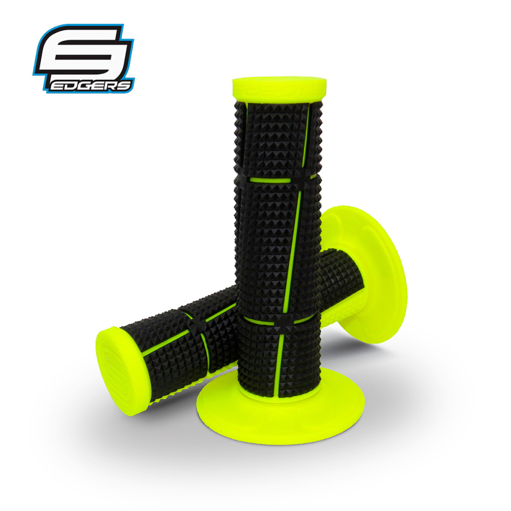 Manopla Edgers A2 Bicomposta-Preto/Amarelo Fluor