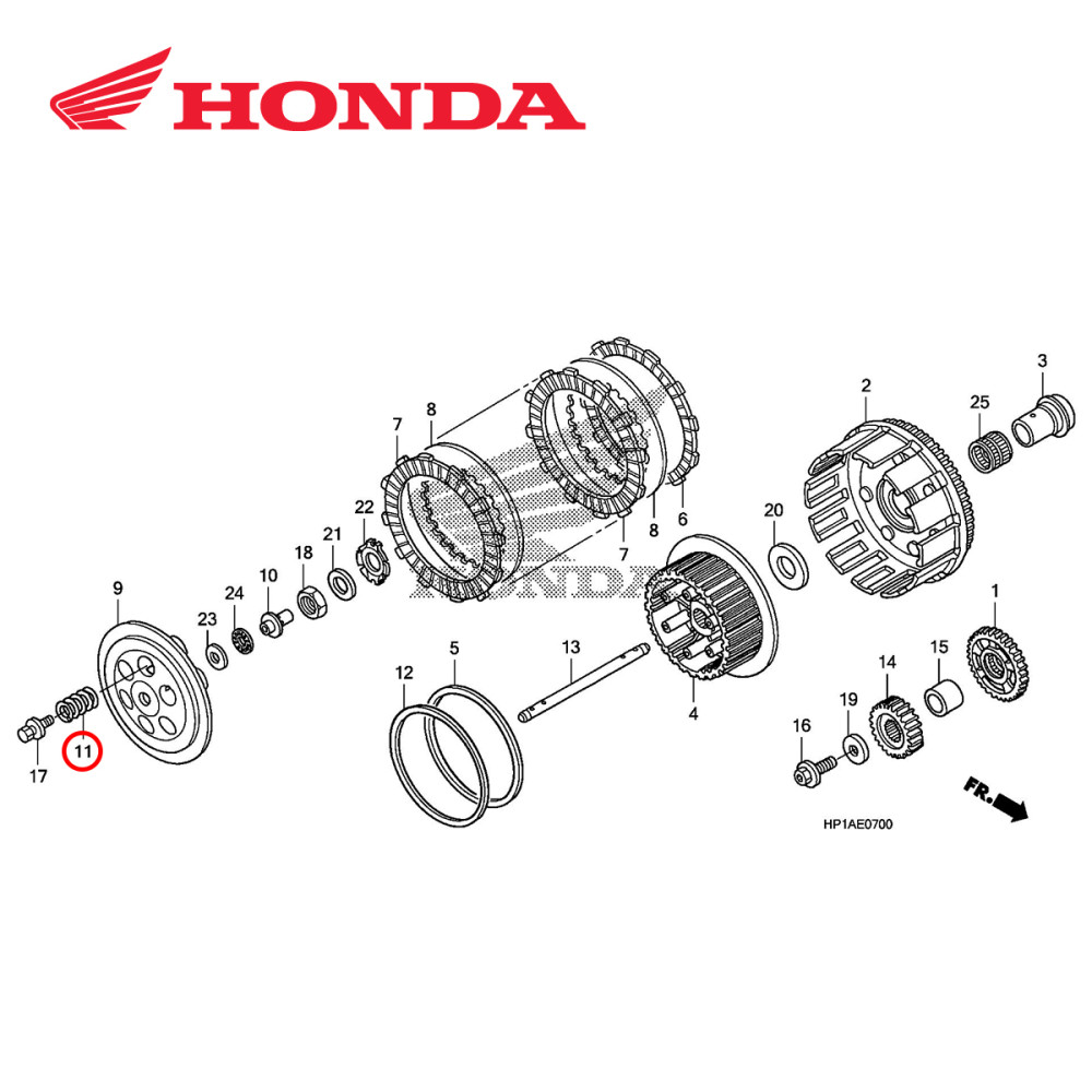 Mola de Embreagem Original Honda para CR250 94/07 CRF450 02/03 + 06/08