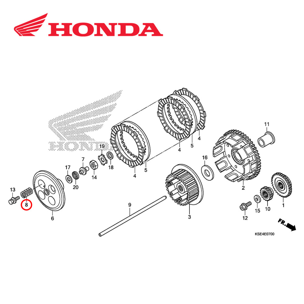Mola de Embreagem Original Honda para CRF150 07/17