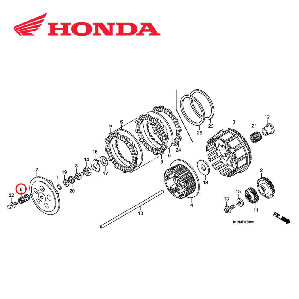 Mola de Embreagem Original Honda para CRF250 04/09