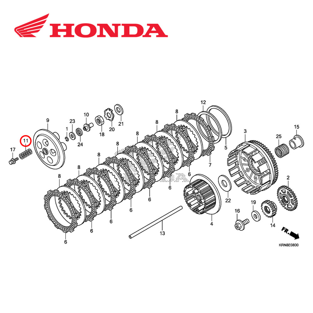 Mola de Embreagem Original Honda CRF 250R 14/19 CRF 250RX 19