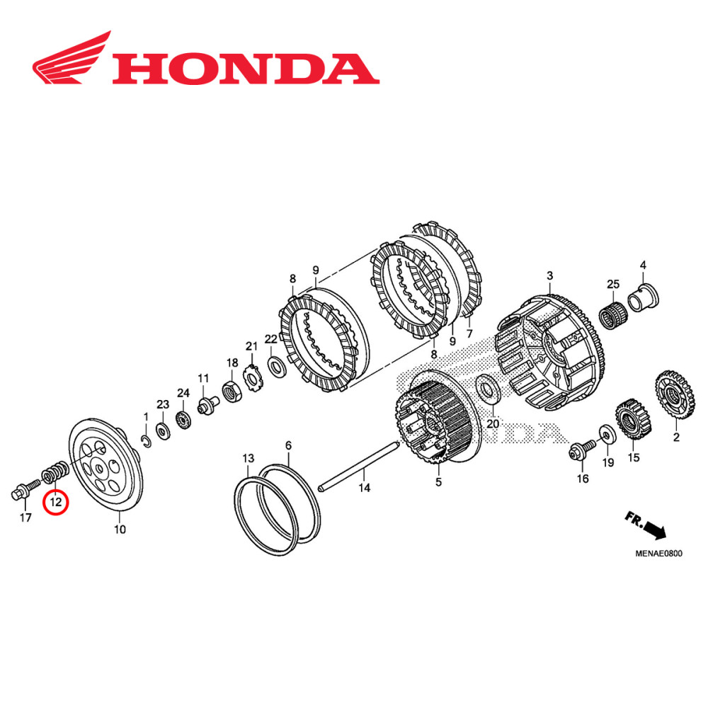 Mola de Embreagem Original Honda para CRF450R 14/17