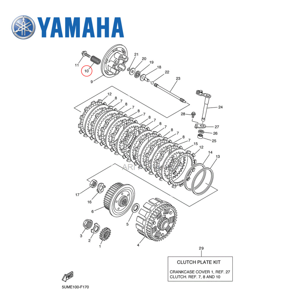 Mola de Embreagem Original Yamaha para YZF250 01/07