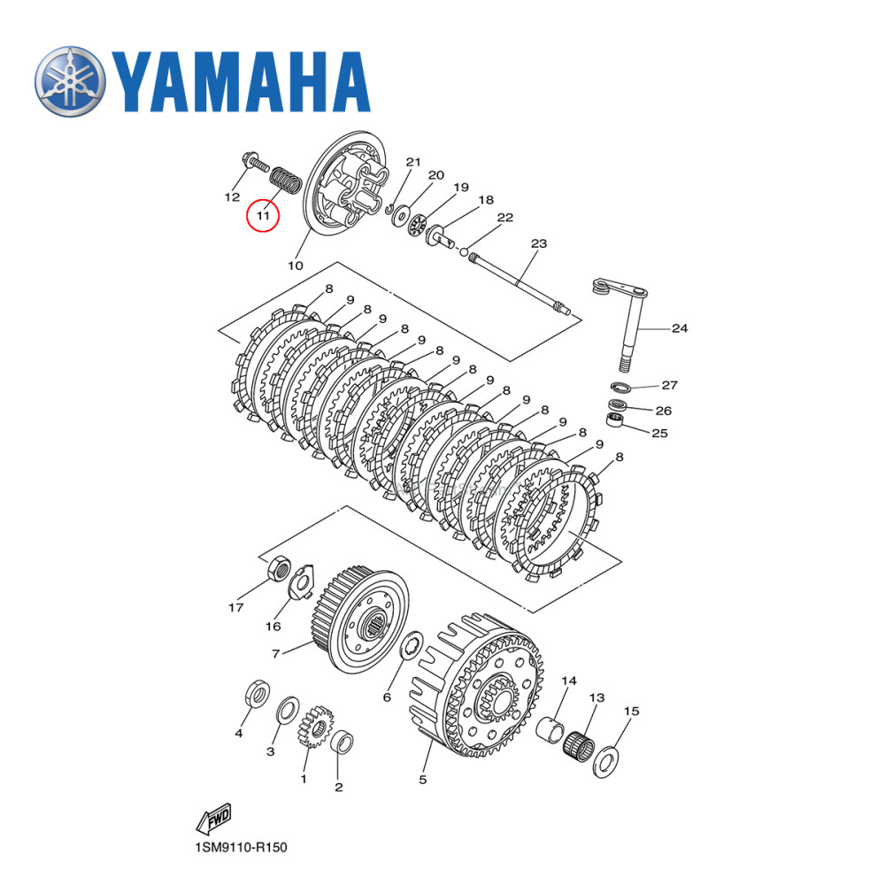 Mola de Embreagem Original Yamaha para YZF250 14/17