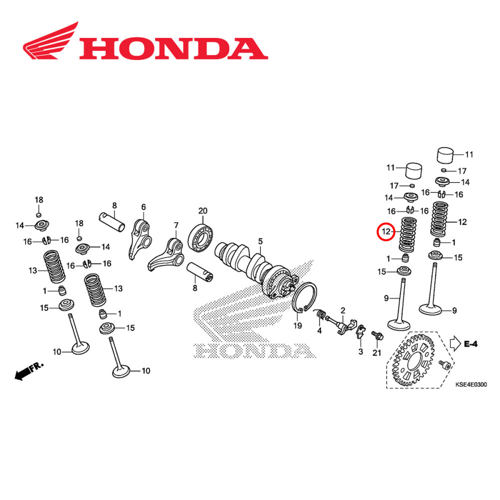 Mola da Válvula de Admissão Original Honda para CRF150 07/17