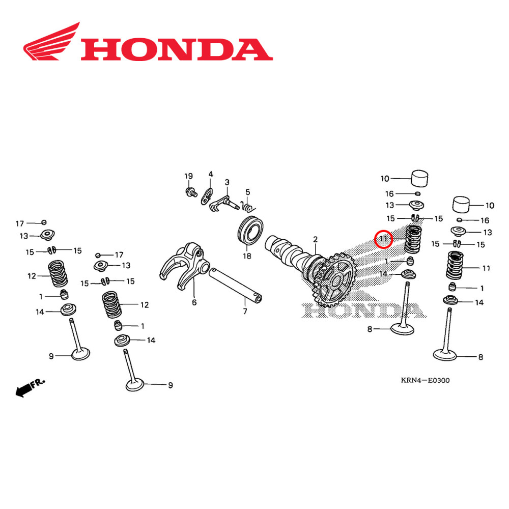 Mola da Válvula de Admissão Original Honda para CRF250 04/07 CRFX250 04/17
