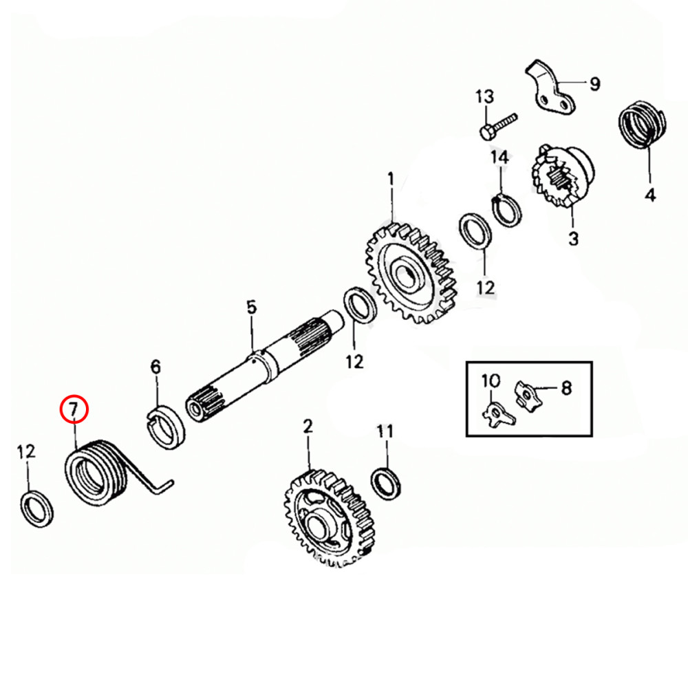Mola para Pedal de Partida Original Honda para CR125 86/07 CRF250 04/09 CRF250X 04/15