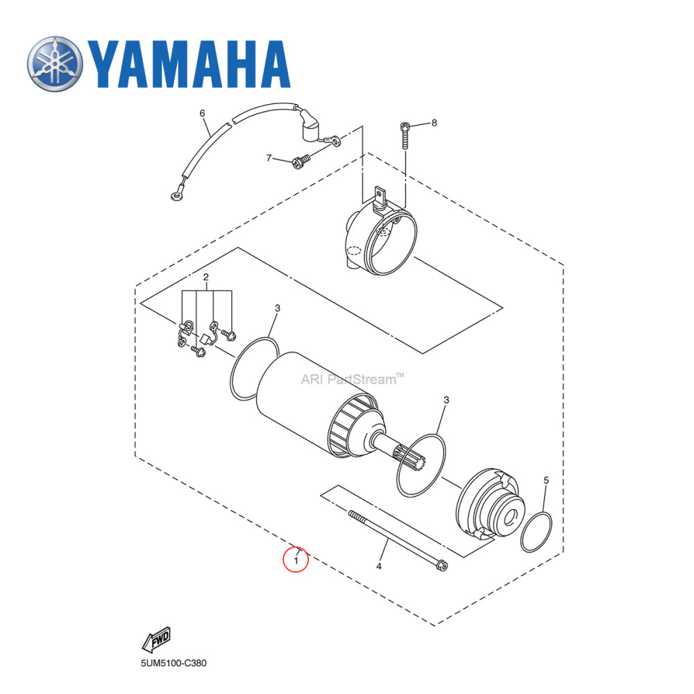 Motor de Partida Original Yamaha para WRF250 04/13