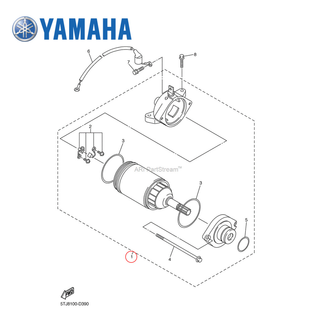 Motor de Partida Original Yamaha para WRF450 03/06