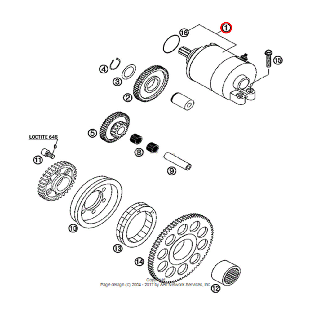 Motor de Partida Arrowhead para KTM EXCF/SXF/XCF/XCFW250 07/13