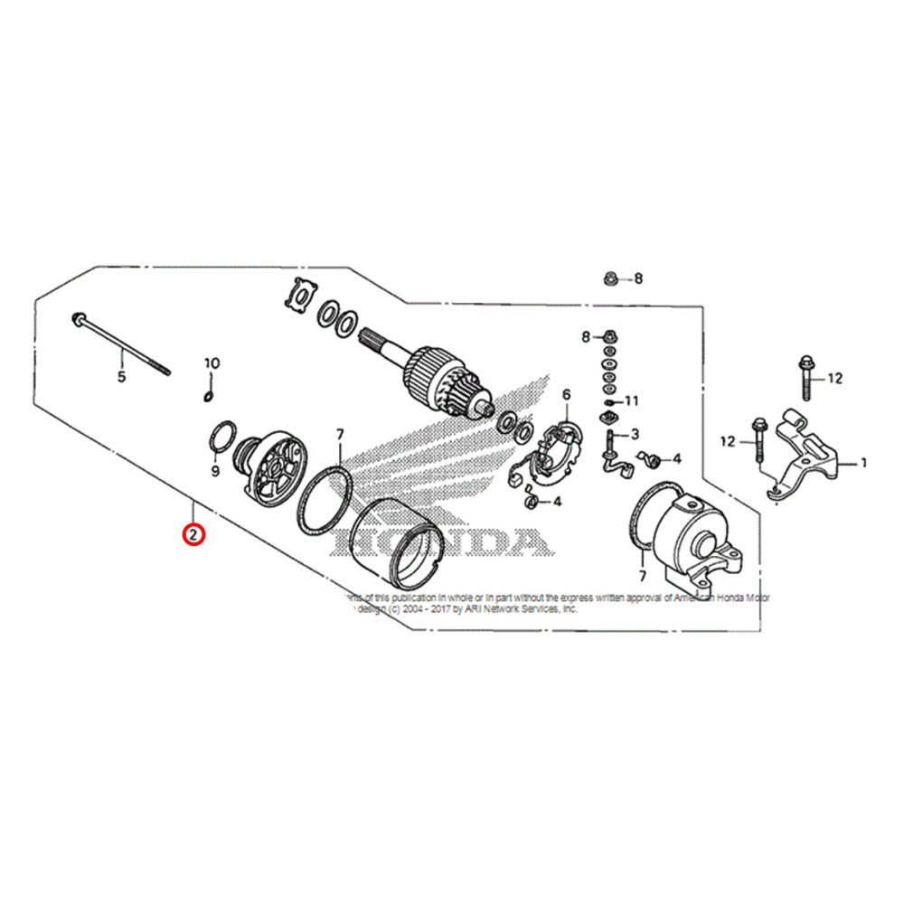 Motor de Partida Arrowhead para Honda CRF250X 04/15