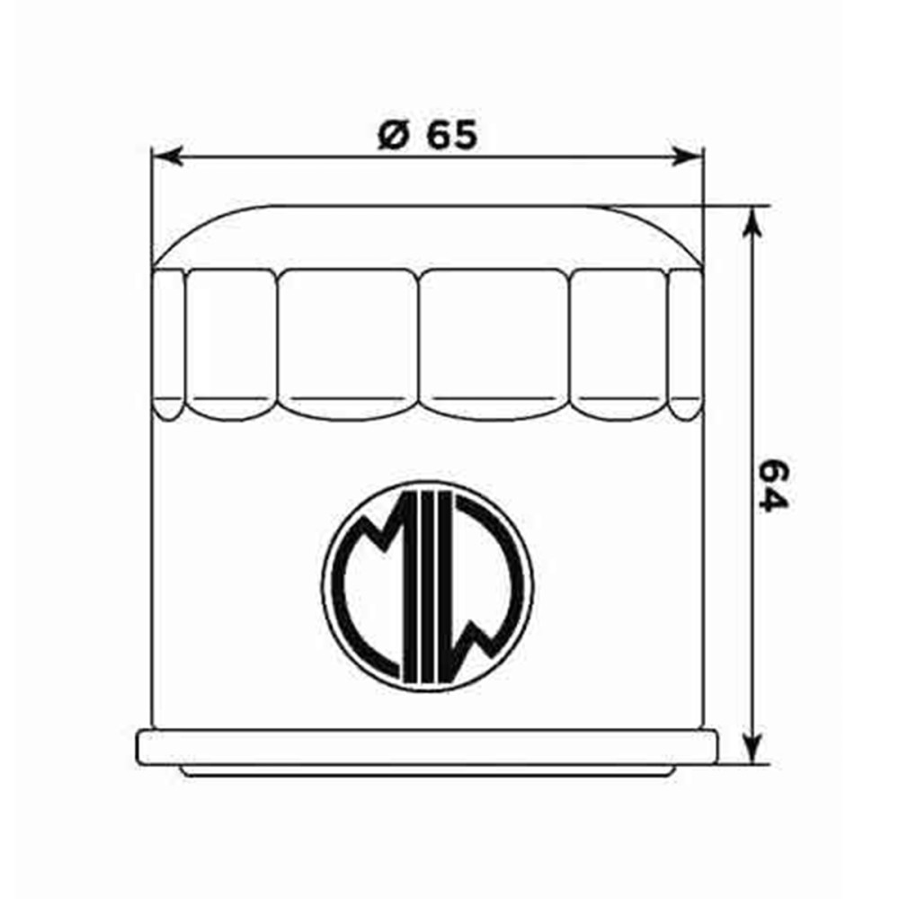 Filtro de Óleo Meiwa para Honda Hornet / CBR600/1000 / Yamaha R6 / R1 / FAZER 600 XT1200Z Super Tenere 10/16 / XL700V Transalp 08/13 / Triumph Tiger 800/1200