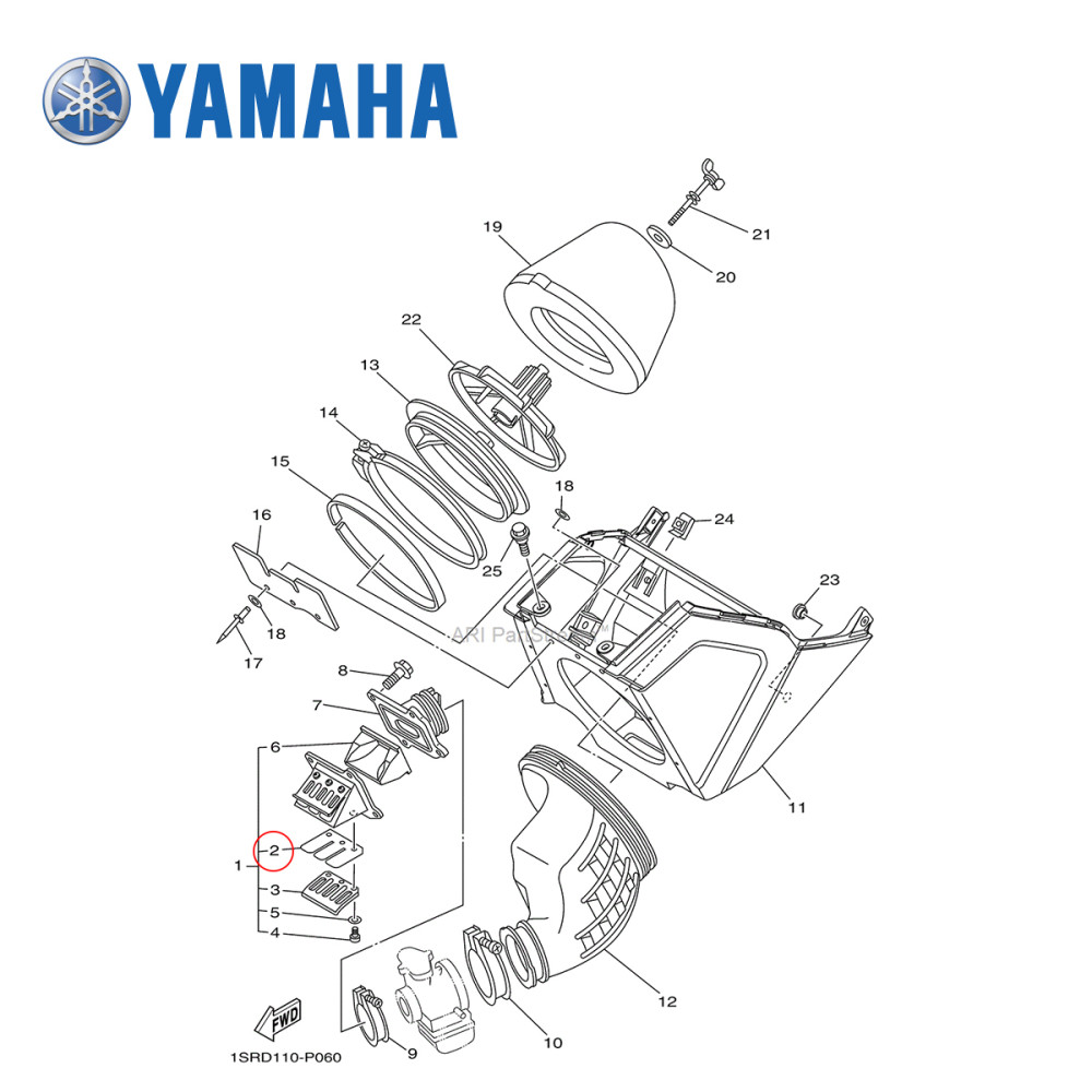 Palheta de Torque Original Yamaha para YZ125 04/16