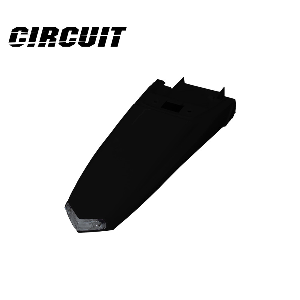 Paralama Traseiro Cicuit Honda CRF230 com Led-Preto/Cristal