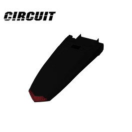 Paralama Traseiro Cicuit Honda CRF230 com Led-Preto/Vermelho