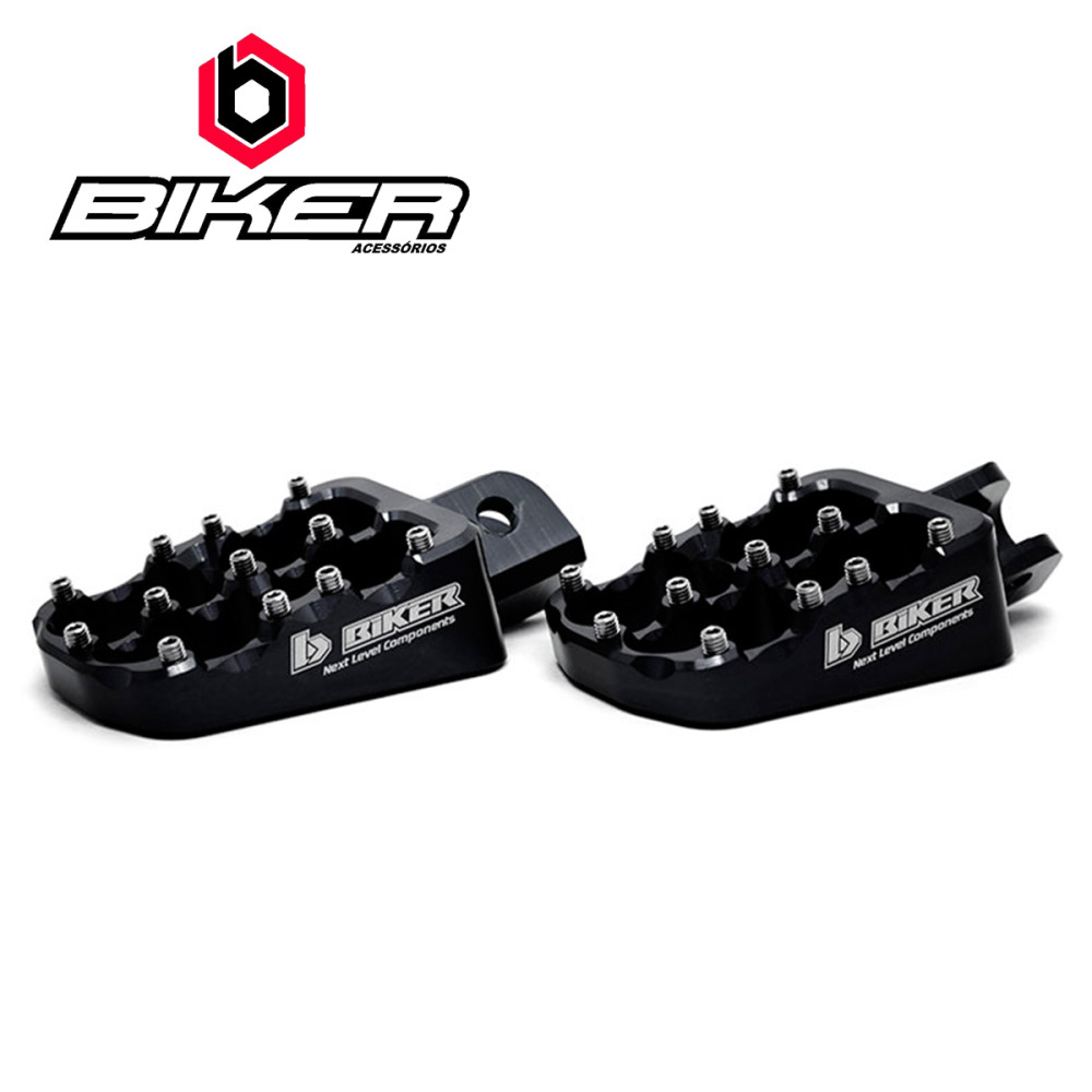Pedaleira Biker para Honda CRF230 / CRF250F / Tornado / XR200 Preta