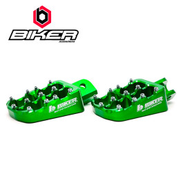 Pedaleira Biker para Kawasaki KXF250/450 KLX450 Verde