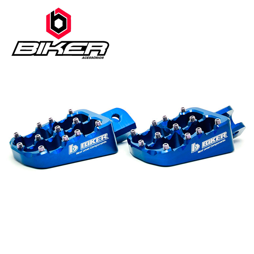 Pedaleira Biker para Yamaha TTR230 Azul