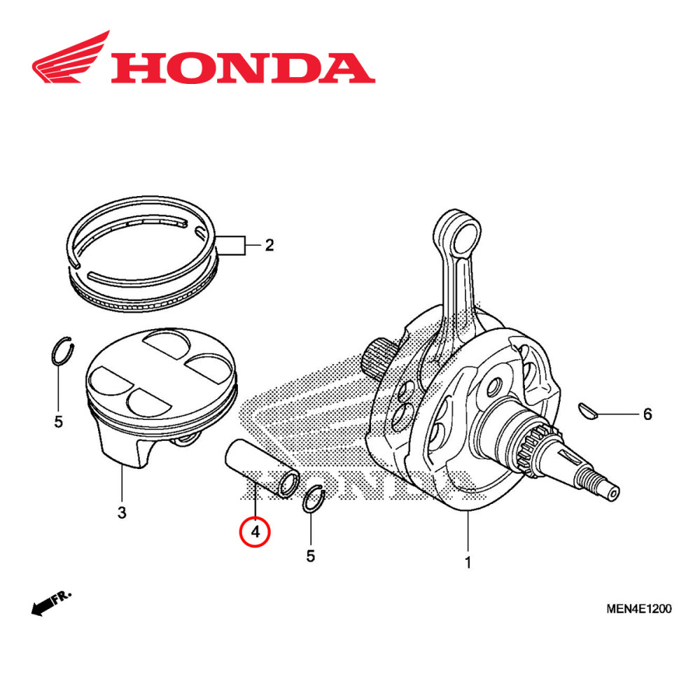 Pino de Pistão Original Honda para CRF450 09/12