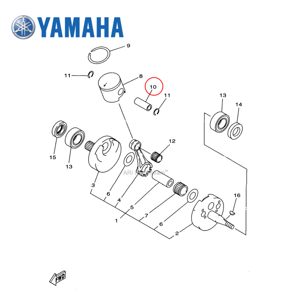 Pino de Pistão Original Yamaha para YZ125 98/03