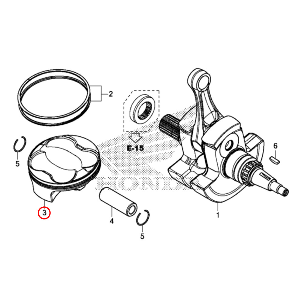 Pistão Original Honda para CRF450 17/18