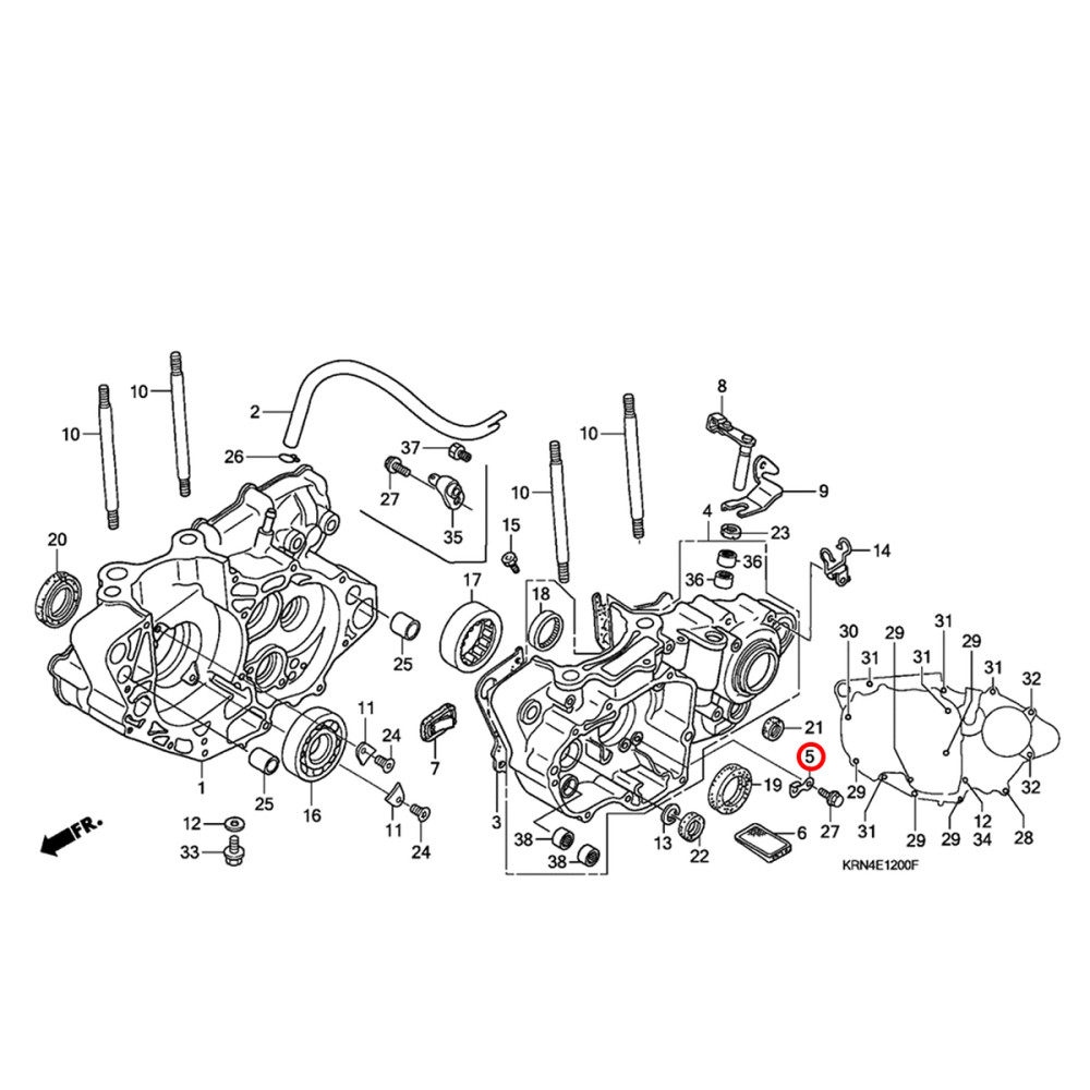 Placa Guia Original Honda para CRF150 08/15 CRF250 04/09 CRF250X 04/15